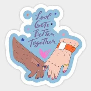 lgbt hands Sticker